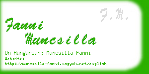 fanni muncsilla business card